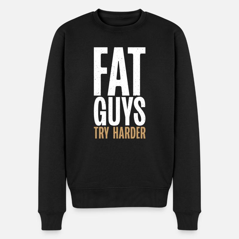 Funny Fat Gifts - Männer Premium Bio Pullover - Schwarz