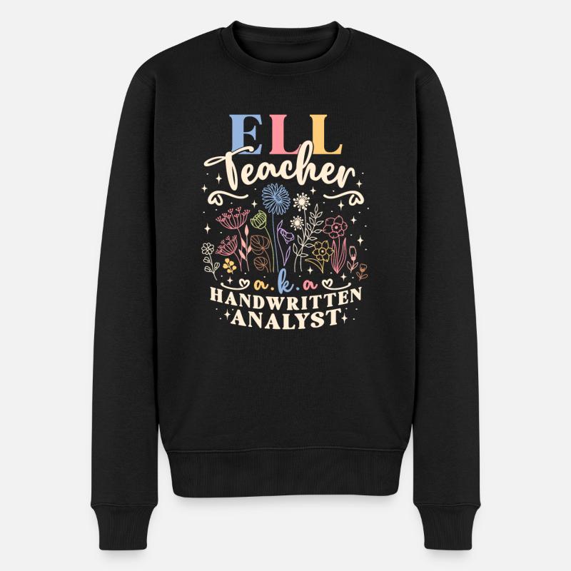 Englischlehrer Sprachlehrer Englisch - Männer Premium Bio Pullover - Schwarz