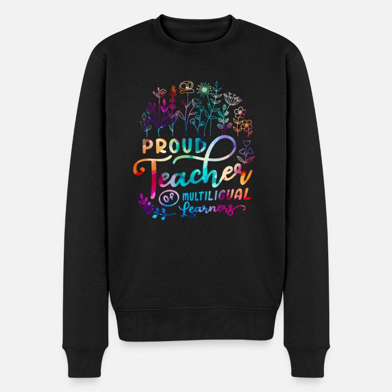 Englischlehrer Englischlehrerin Lehrer - Männer Premium Bio Pullover - Schwarz