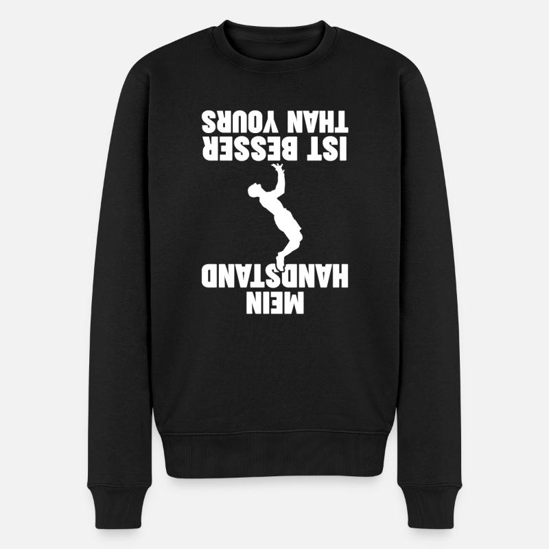 Handstand Turnerin Handstände Geschenk - Männer Premium Bio Pullover - Schwarz