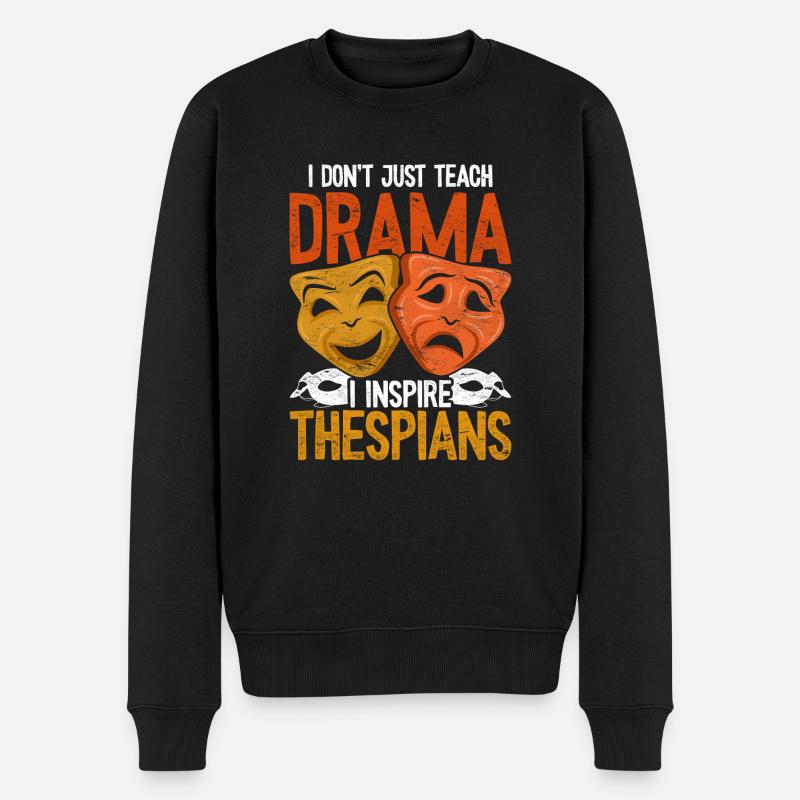 Schauspiellehrer Schauspielerei Theaterunterricht - Männer Premium Bio Pullover - Schwarz