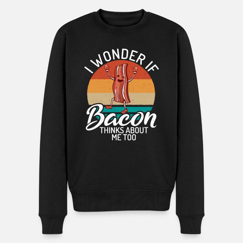 Cadeaux de bacon drôles - Pull Premium bio Homme - noir