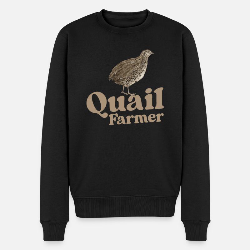 Oiseau de caille - Pull Premium bio Homme - noir