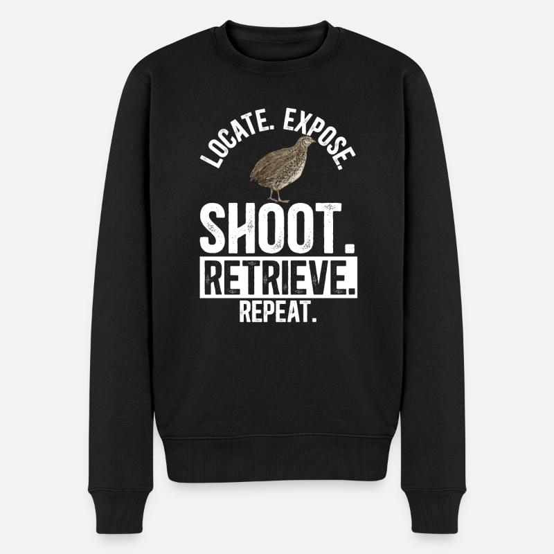 Oiseau de caille - Pull Premium bio Homme - noir