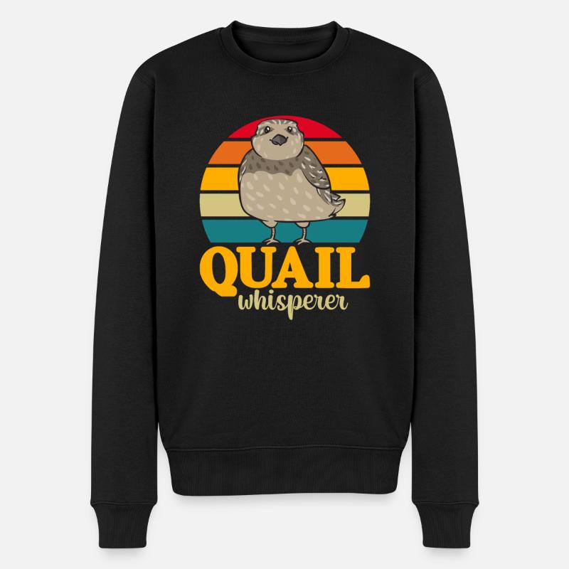 Oiseau de caille - Pull Premium bio Homme - noir