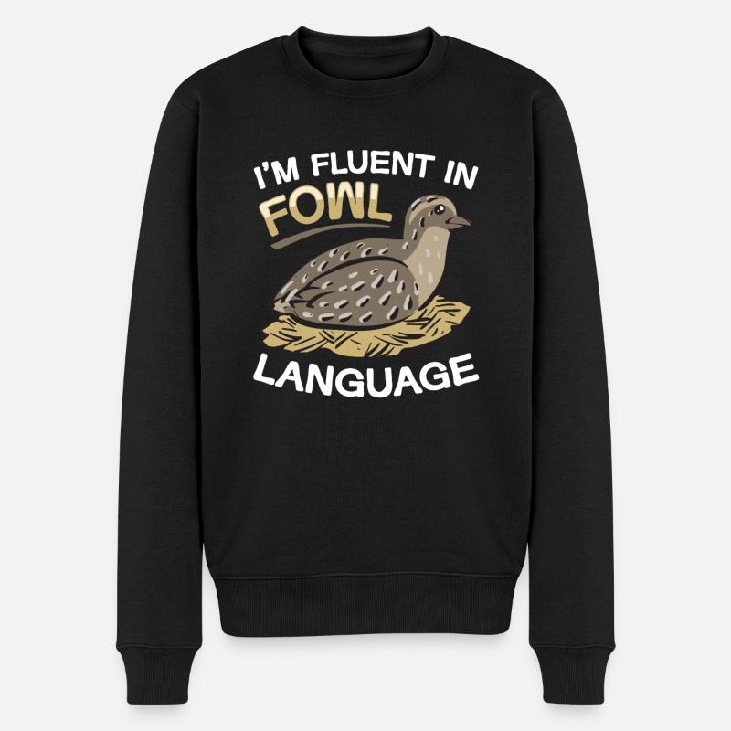 Oiseau de caille - Pull Premium bio Homme - noir