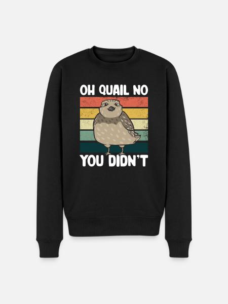 Quail Bird - Men's Premium Organic Jumper - black