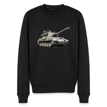 Legendärer Panzer Panzerhaubitze Soldaten - Männer Premium Bio Pullover - Schwarz - Vorne - Nico (187cm)