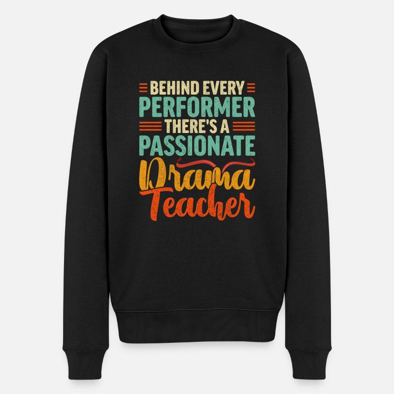 Theaterunterricht Schauspiellehrer Schauspielerei - Männer Premium Bio Pullover - Schwarz