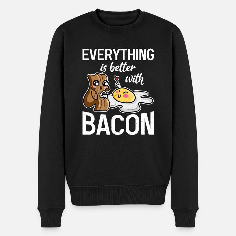 Cadeaux de bacon drôles - Pull Premium bio Homme - noir