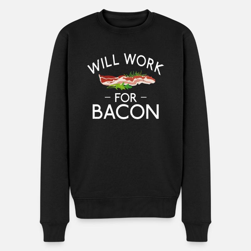 Cadeaux de bacon drôles - Pull Premium bio Homme - noir