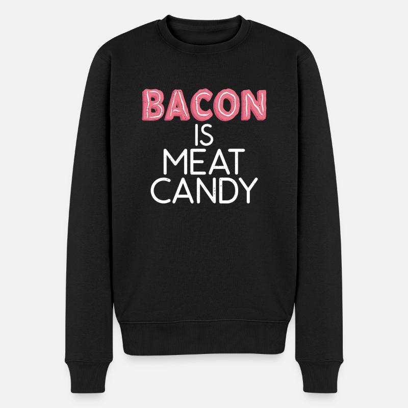 Cadeaux de bacon drôles - Pull Premium bio Homme - noir