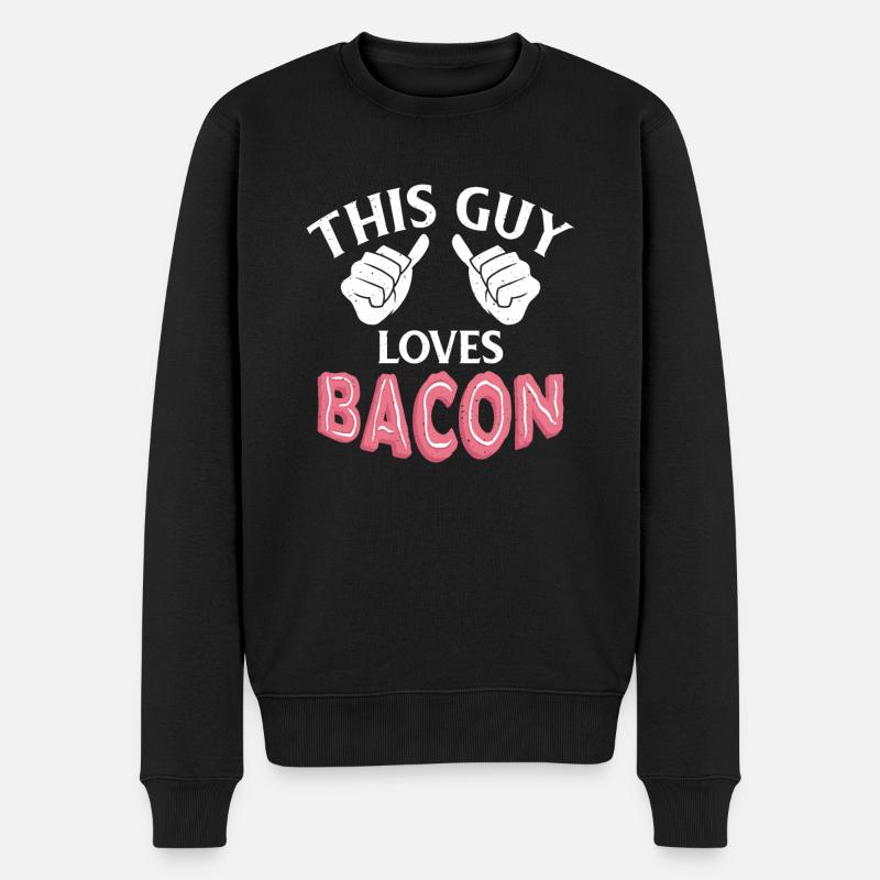 Cadeaux de bacon drôles - Pull Premium bio Homme - noir