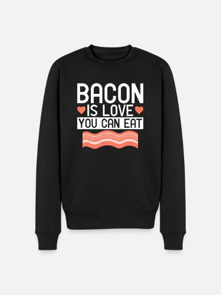 Funny Bacon Gifts - Men's Premium Organic Jumper - black