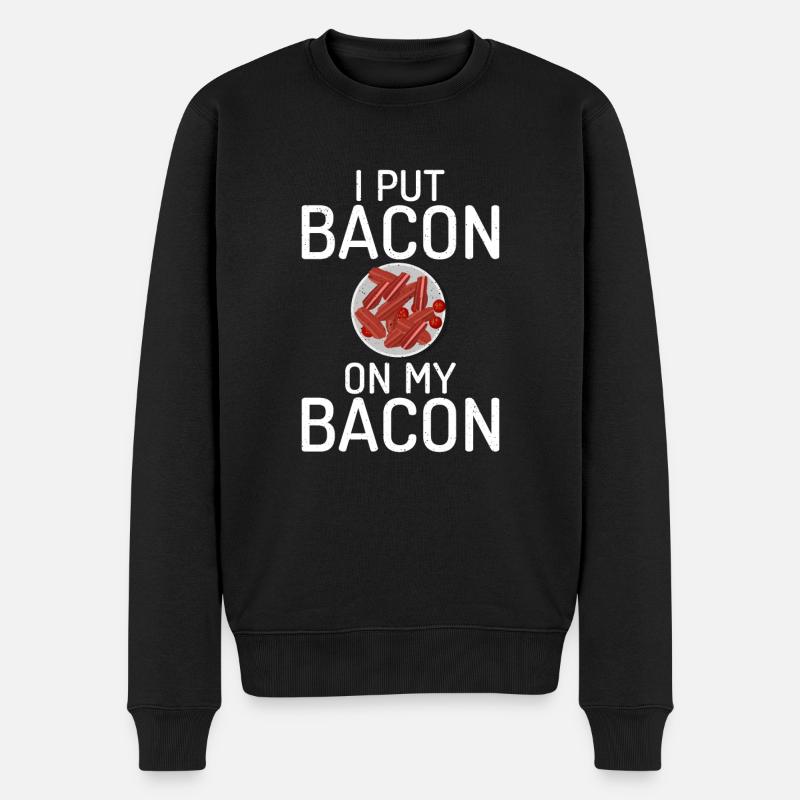 Cadeaux de bacon drôles - Pull Premium bio Homme - noir