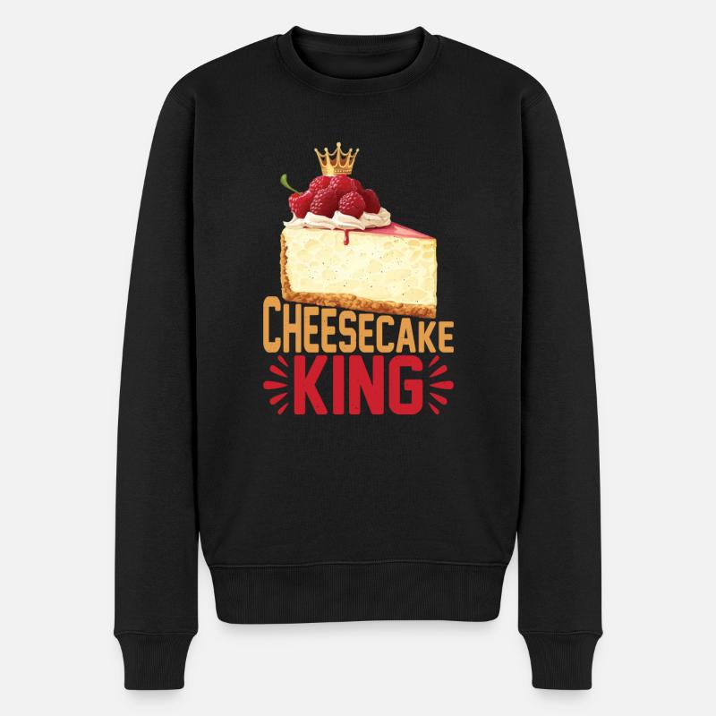 Cheesecake King 12 - Männer Premium Bio Pullover - Schwarz