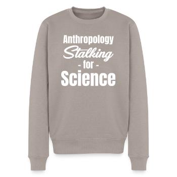 Anthropology Stalking for Science - Men's Premium Organic Jumper - taupe - Front - Nico (187cm)