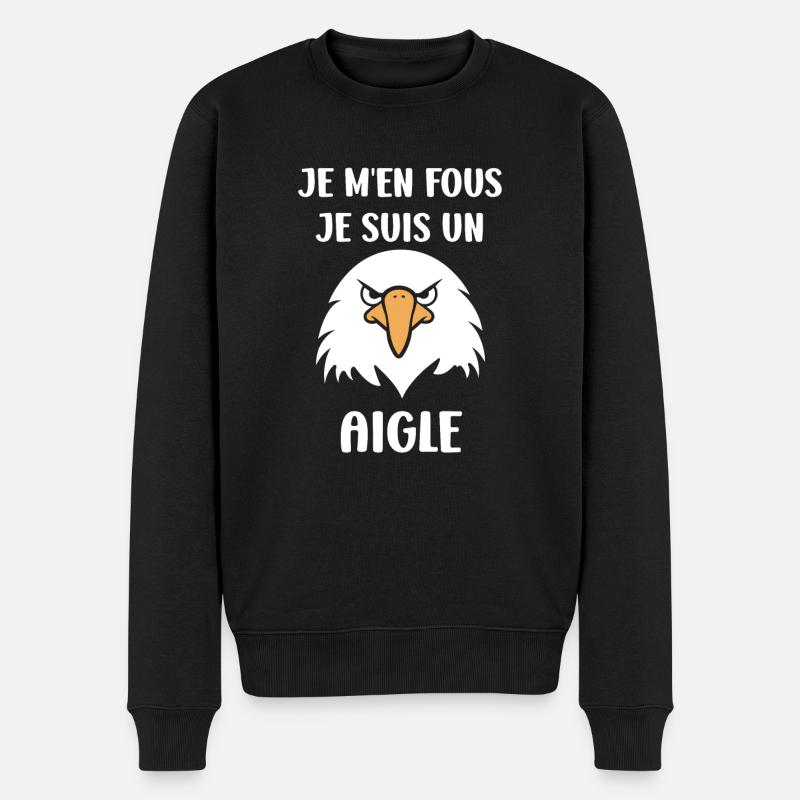 Citation humour Oiseau aigle - Pull Premium bio Homme - noir