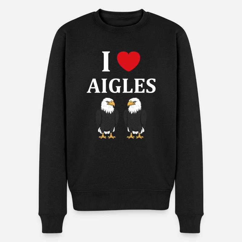 Citation humour Oiseau aigle - Pull Premium bio Homme - noir