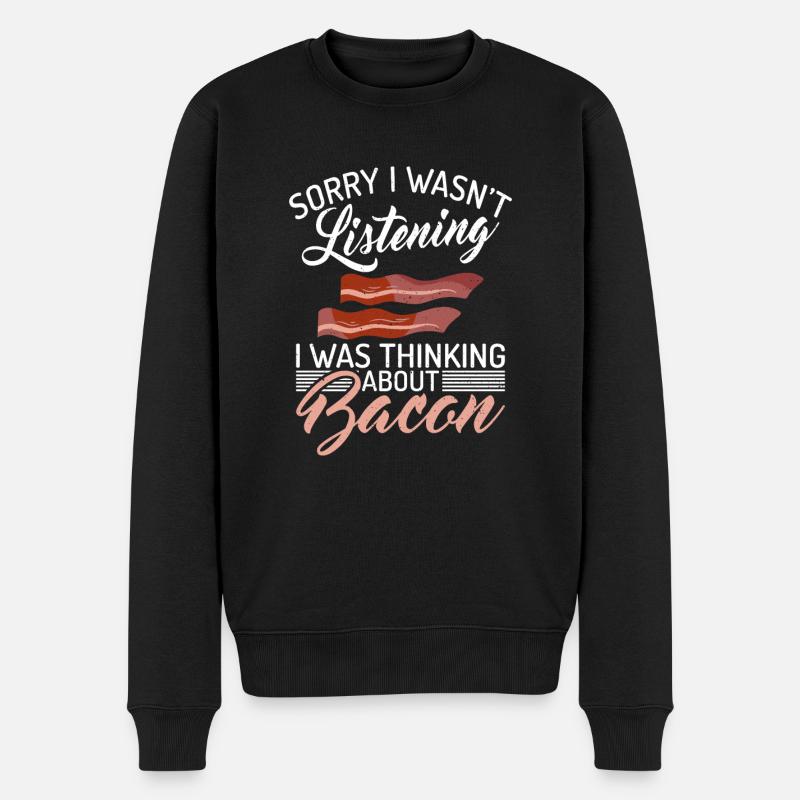 Cadeaux de bacon drôles - Pull Premium bio Homme - noir