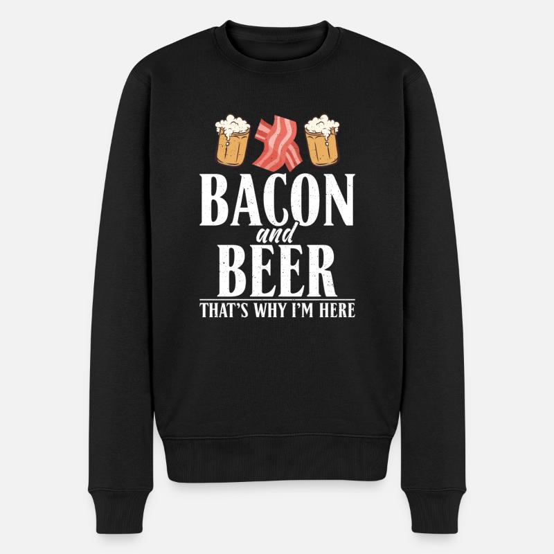 Funny Bacon Gifts - Männer Premium Bio Pullover - Schwarz