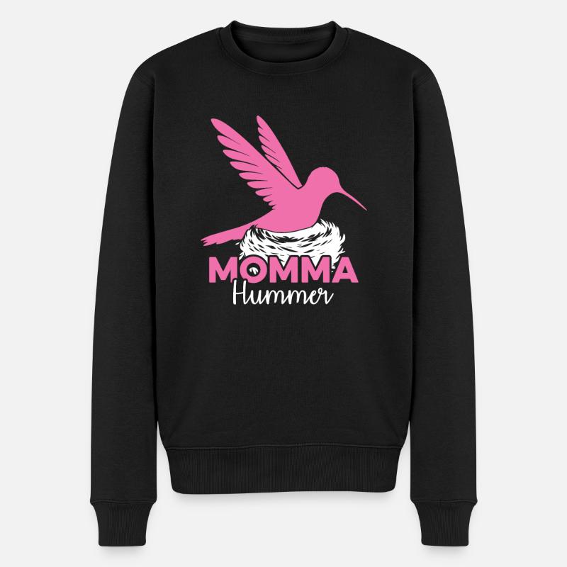 Kolibri Kolibri Mama - Männer Premium Bio Pullover - Schwarz