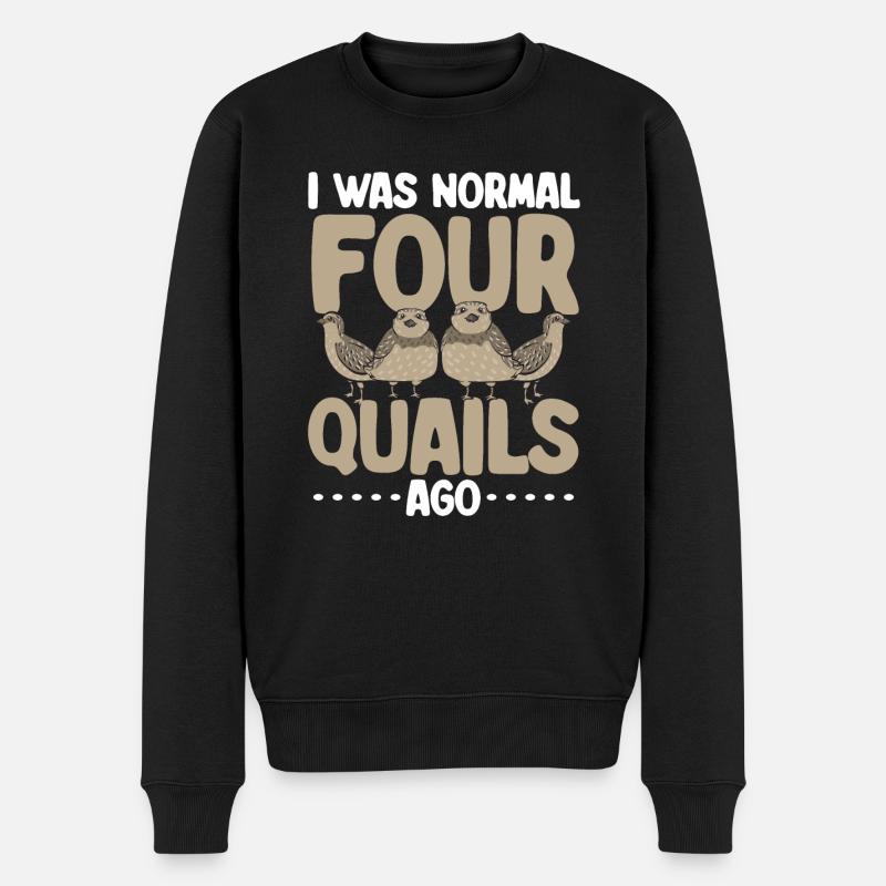 Oiseau de caille - Pull Premium bio Homme - noir