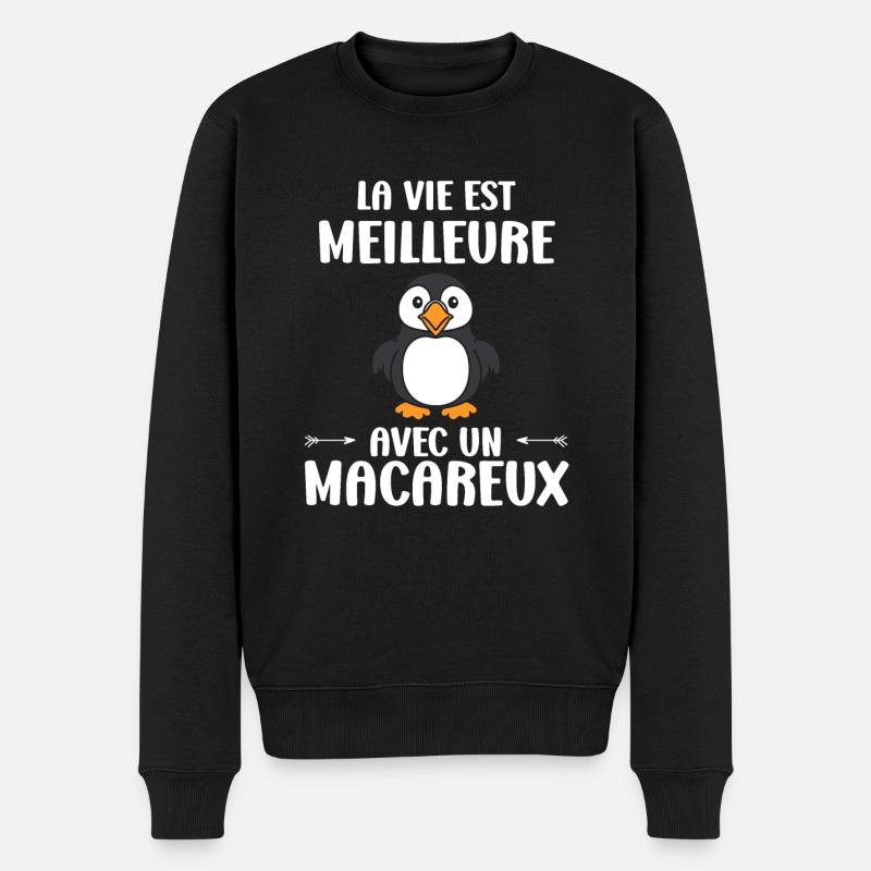 macareux - Pull Premium bio Homme - noir