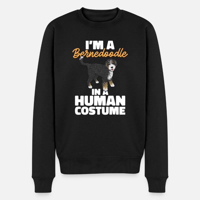 Chien Bernedoodle - Pull Premium bio Homme - noir