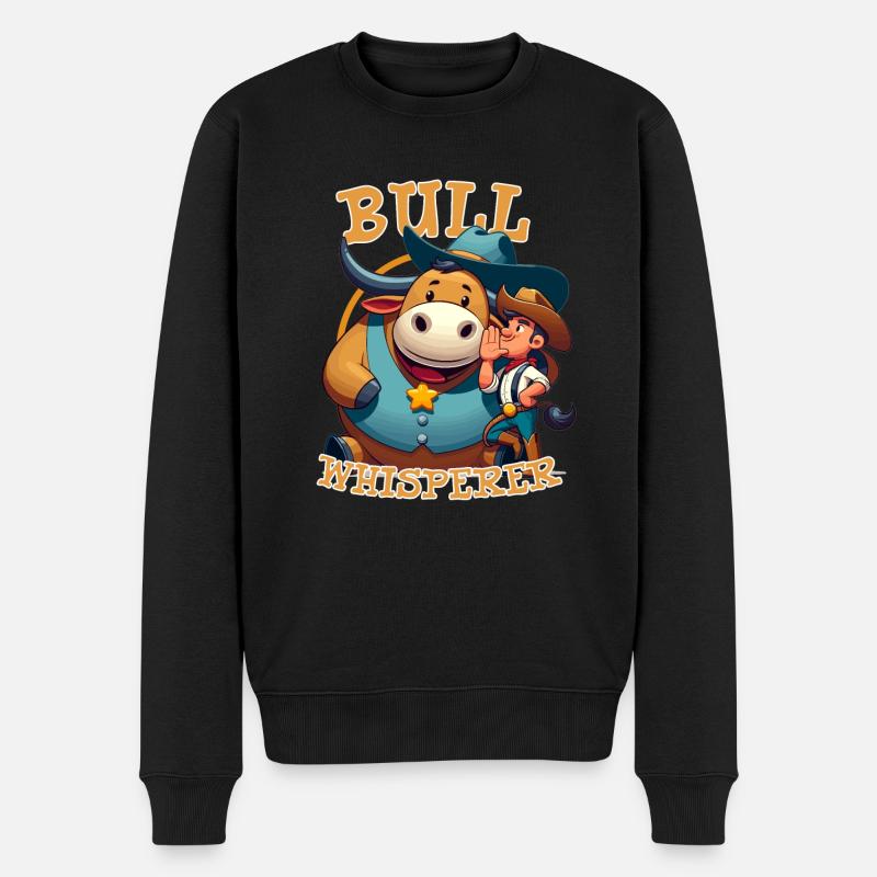 Rodeo Bull Riding Livestock Show Farmer Cattle - Männer Premium Bio Pullover - Schwarz
