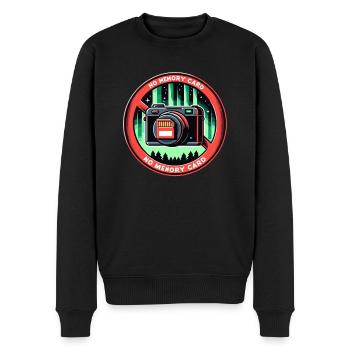 Polarlicht-aurora-verfolger Alaska Wilderness - Männer Premium Bio Pullover - Schwarz - Vorne - Nico (187cm)