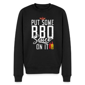 Grill Barbecue Grilling - Männer Premium Bio Pullover - Schwarz - Vorne - Nico (187cm)