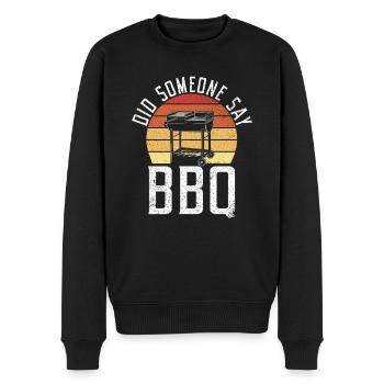 Grill Barbecue Grilling - Männer Premium Bio Pullover - Schwarz - Vorne - Nico (187cm)