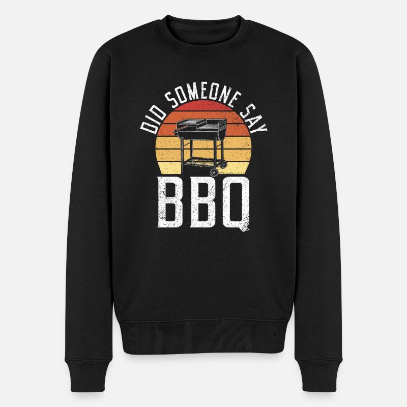 Grill Barbecue Grilling - Männer Premium Bio Pullover - Schwarz