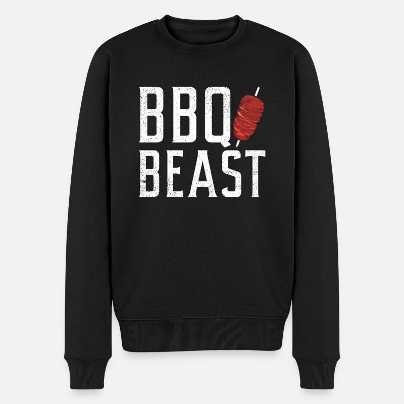Grill Barbecue Grilling - Männer Premium Bio Pullover - Schwarz