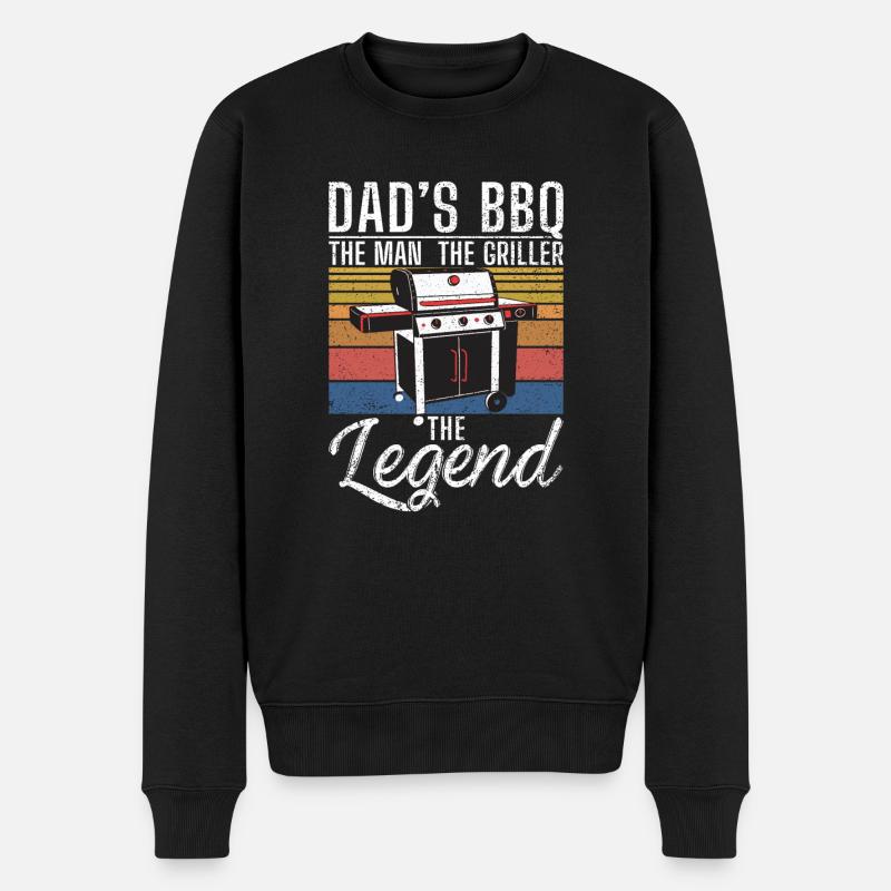 Grillades Barbecue Grillades - Pull Premium bio Homme - noir