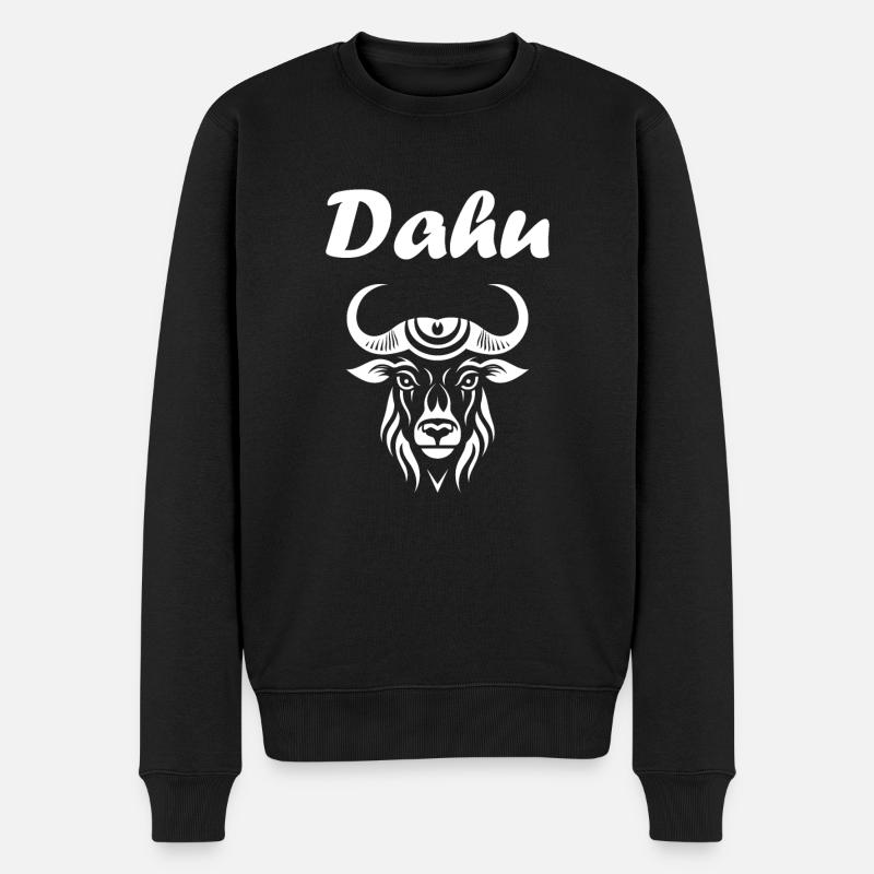Dahu - Männer Premium Bio Pullover - Schwarz
