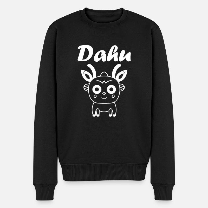 Dahu - Männer Premium Bio Pullover - Schwarz