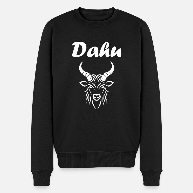 Dahu - Männer Premium Bio Pullover - Schwarz