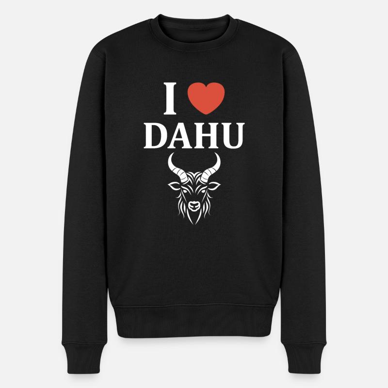 Dahu - Männer Premium Bio Pullover - Schwarz