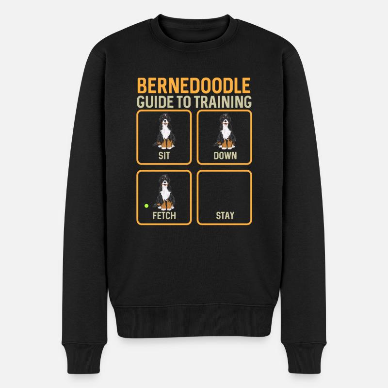 Bernedoodle Hund - Männer Premium Bio Pullover - Schwarz