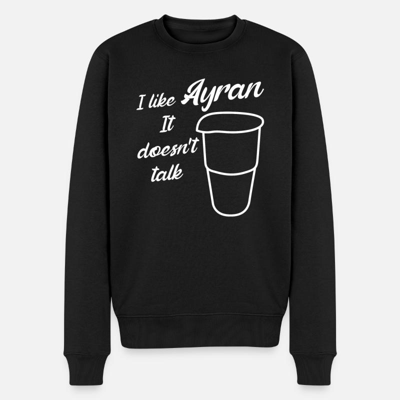 Ayran Doogh - Männer Premium Bio Pullover - Schwarz