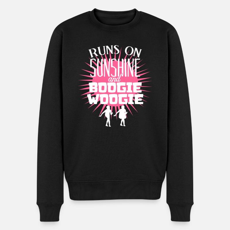 Boogie Woogie Dance Swing - Männer Premium Bio Pullover - Schwarz