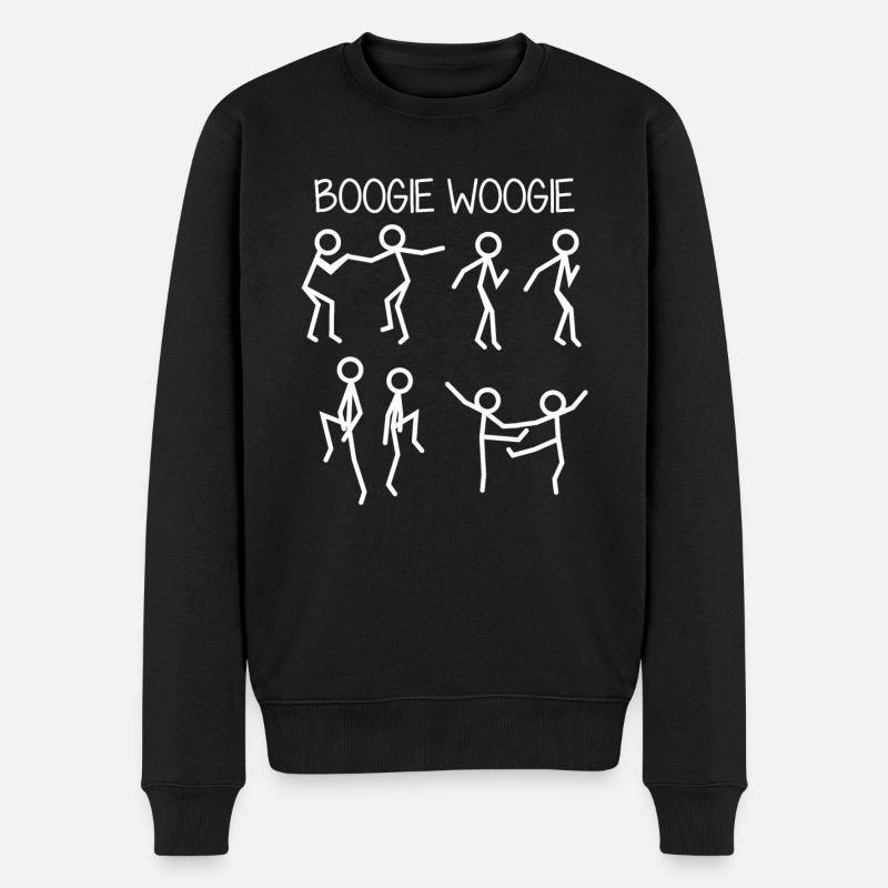 Boogie Woogie Dancing Boogie-Woogie - Männer Premium Bio Pullover - Schwarz