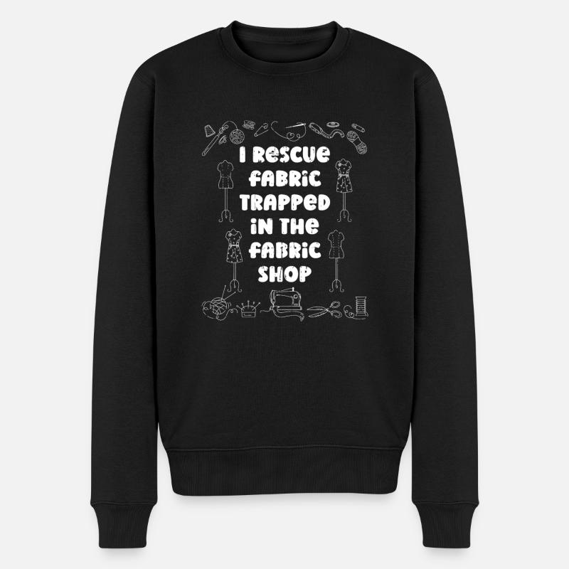 Nähen Nähmaschine - Männer Premium Bio Pullover - Schwarz