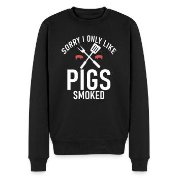Grill Barbecue Grilling - Männer Premium Bio Pullover - Schwarz - Vorne - Nico (187cm)