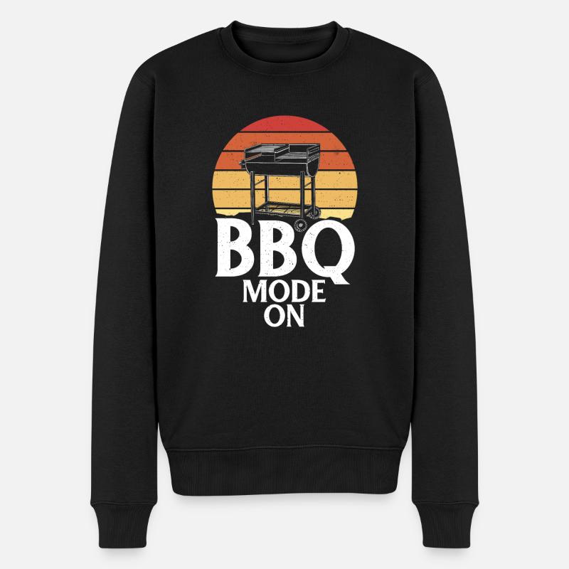 Grill Barbecue Grilling - Männer Premium Bio Pullover - Schwarz