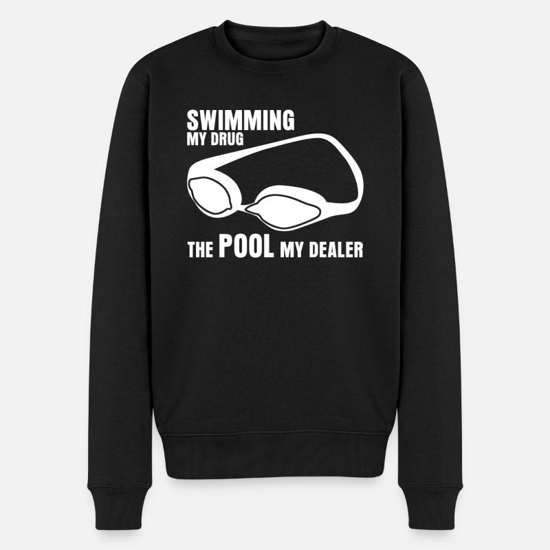 Entraîneur de piscine de nageur - Pull Premium bio Homme - noir