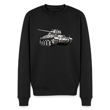 Deutsche Tiger Panzer Deutsche Kriegsgeschichte - Männer Premium Bio Pullover - Schwarz - Vorne - Nico (187cm)