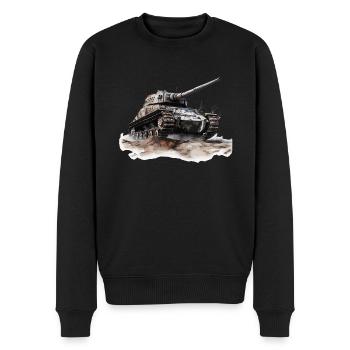 Deutsche Tiger Panzer Deutsche Kriegsgeschichte - Männer Premium Bio Pullover - Schwarz - Vorne - Nico (187cm)